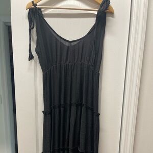 Black tied strap dress